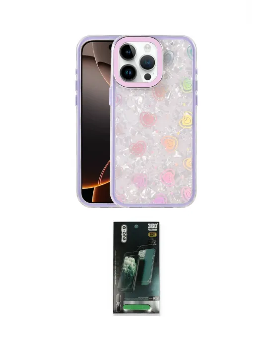 ieg™ iPhone 15 Pro Max Kılıf Odak Prime - Şeffaf 360 Full Body Arka Koruyucu