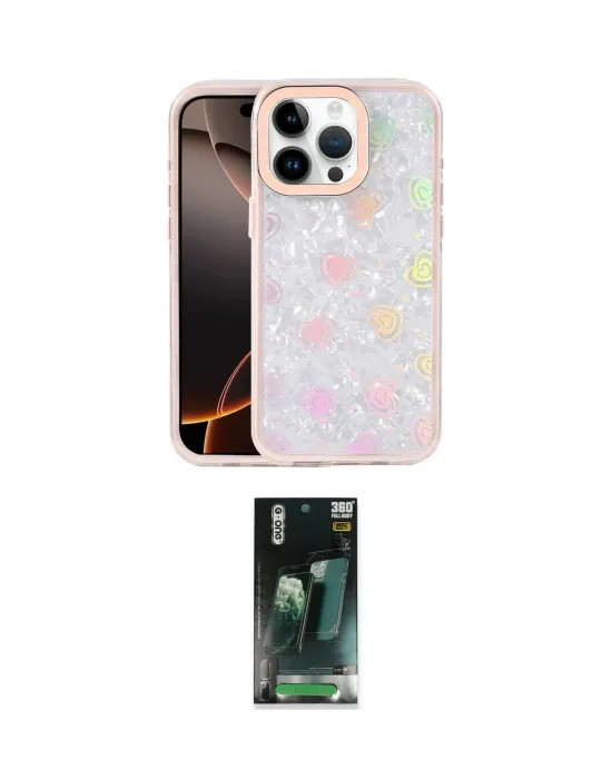 ieg™ iPhone 15 Pro Max Kılıf Odak Prime - Şeffaf 360 Full Body Arka Koruyucu