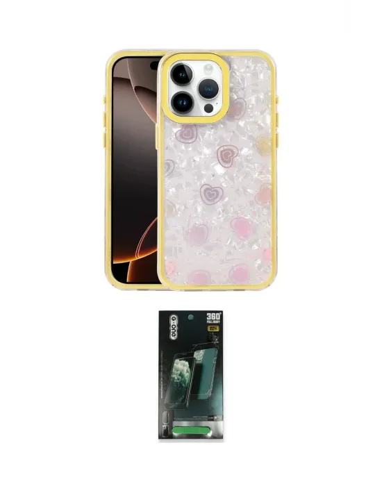 ieg™ iPhone 15 Pro Max Kılıf Odak Prime - Şeffaf 360 Full Body Arka Koruyucu