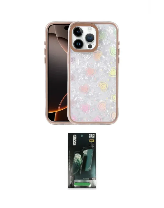 ieg™ iPhone 15 Pro Max Kılıf Odak Prime - Siyah 360 Mat Full Body Arka Koruyucu