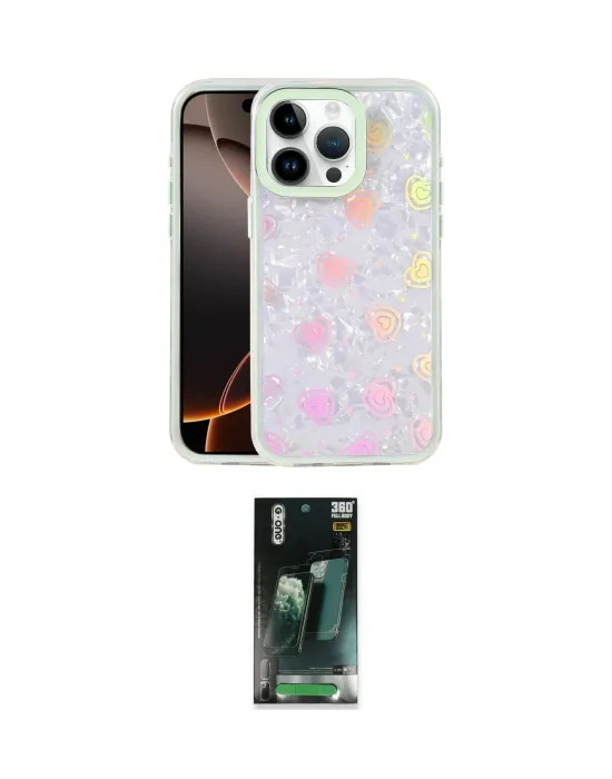 ieg™ iPhone 15 Pro Max Kılıf Odak Prime - Siyah 360 Mat Full Body Arka Koruyucu