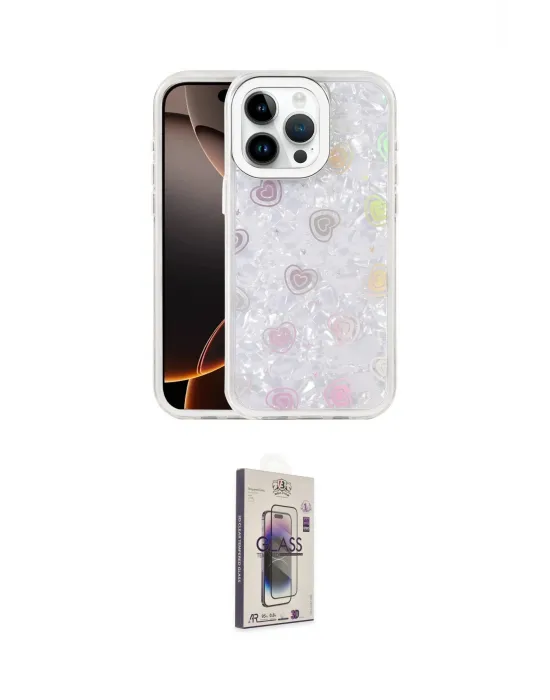 ieg™ iPhone 15 Pro Max Kılıf Odak Prime - Siyah Bilvis 3D Cam Ekran Koruyucu