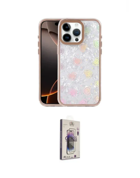 ieg™ iPhone 15 Pro Max Kılıf Odak Prime - Siyah Bilvis 3D Cam Ekran Koruyucu
