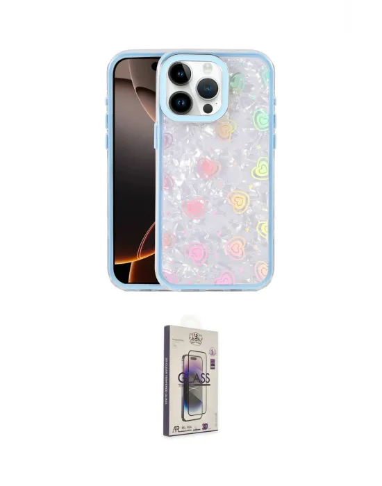 ieg™ iPhone 15 Pro Max Kılıf Odak Prime - Siyah Bilvis 3D Cam Ekran Koruyucu