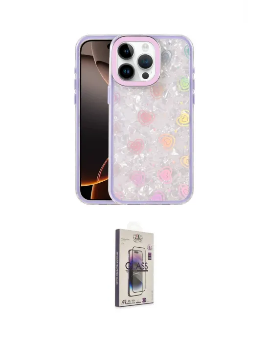 ieg™ iPhone 15 Pro Max Kılıf Odak Prime - Siyah Bilvis 3D Cam Ekran Koruyucu