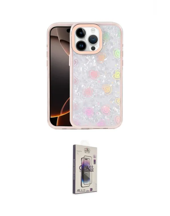 ieg™ iPhone 15 Pro Max Kılıf Odak Prime - Siyah Bilvis 3D Cam Ekran Koruyucu