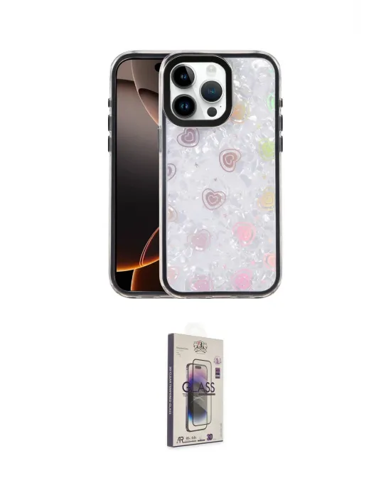 ieg™ iPhone 15 Pro Max Kılıf Odak Prime - Siyah Bilvis 3D Cam Ekran Koruyucu
