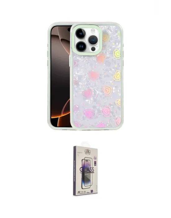 ieg™ iPhone 15 Pro Max Kılıf Odak Prime - Siyah Bilvis 3D Cam Ekran Koruyucu