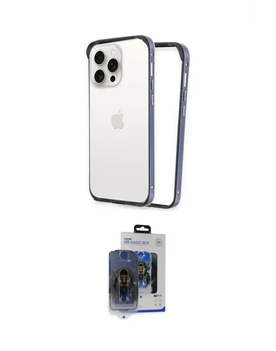 ieg™ iPhone 15 Pro Max Kılıf Pusula Asil Koleksiyonu - Siyah Vanessa Magic Cam