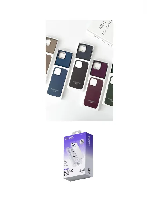 ieg™ iPhone 15 Pro Max Kılıf Pusula Modern - Siyah Bilvis 5in1 3D Magic Cam Ekran Koruyucu