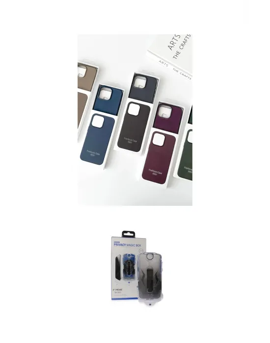ieg™ iPhone 15 Pro Max Kılıf Pusula Modern - Siyah Vanessa Magic Hayalet Cam