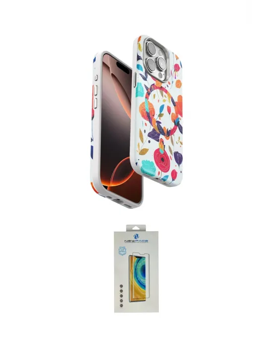 ieg™ iPhone 15 Pro Max Kılıf Siluet Doku - Siyah Polymer Nano Ekran Koruyucu