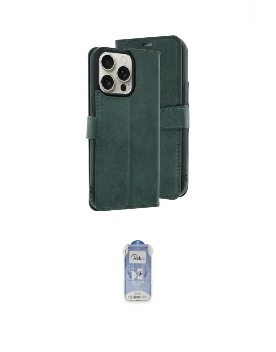 ieg™ iPhone 15 Pro Max Kılıf Siluet Işık Serisi - Siyah Joko Magic 5D Cam