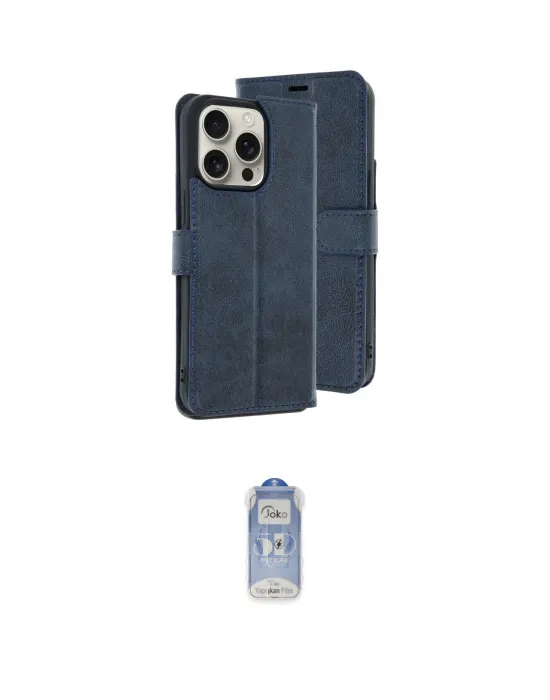 ieg™ iPhone 15 Pro Max Kılıf Siluet Işık Serisi - Siyah Joko Magic 5D Cam