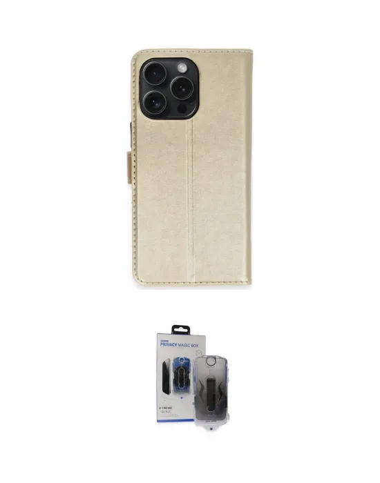 ieg™ iPhone 15 Pro Max Kılıf Siluet Işık Serisi - Siyah Vanessa Magic Hayalet Cam
