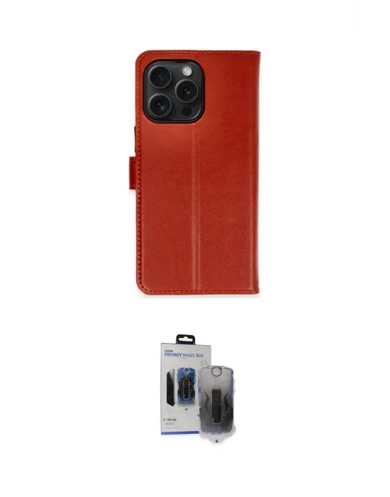ieg™ iPhone 15 Pro Max Kılıf Siluet Işık Serisi - Siyah Vanessa Magic Hayalet Cam