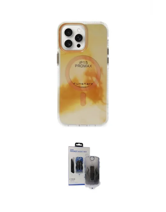 ieg™ iPhone 15 Pro Max Kılıf Ufuk Doku Prime - Siyah Vanessa Magic Hayalet Cam