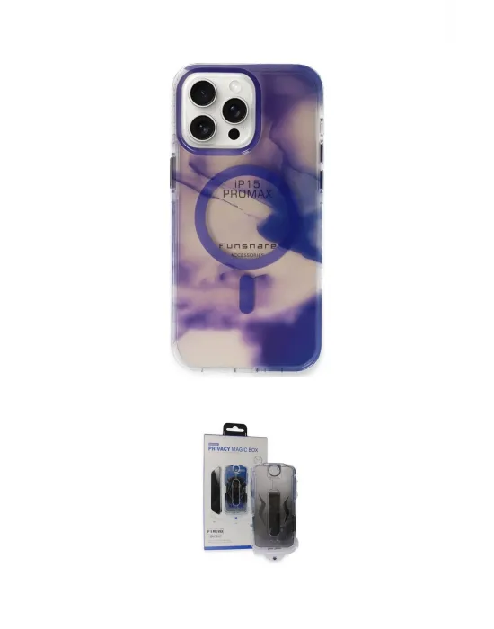 ieg™ iPhone 15 Pro Max Kılıf Ufuk Doku Prime - Siyah Vanessa Magic Hayalet Cam