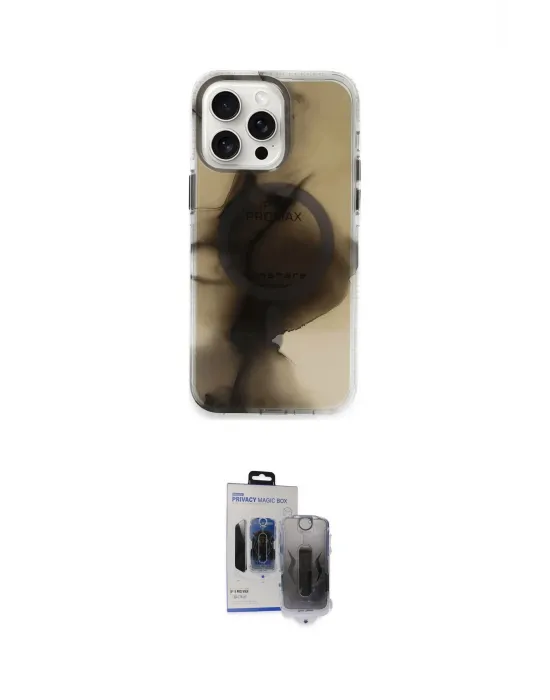 ieg™ iPhone 15 Pro Max Kılıf Ufuk Doku Prime - Siyah Vanessa Magic Hayalet Cam