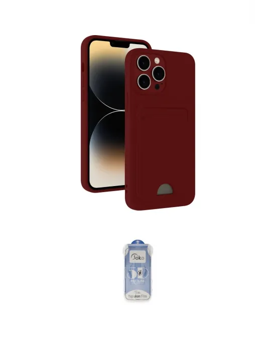ieg™ iPhone 15 Pro Max Kılıf Vadi Çizgi Prime - Siyah Joko Magic 5D Cam