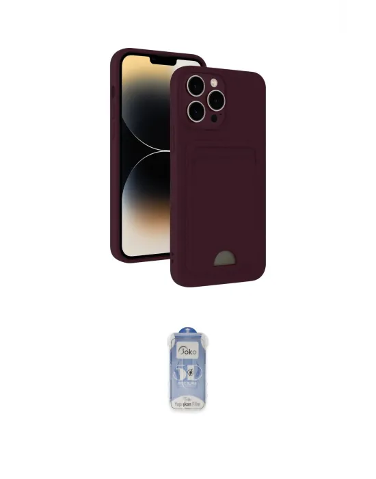 ieg™ iPhone 15 Pro Max Kılıf Vadi Çizgi Prime - Siyah Joko Magic 5D Cam