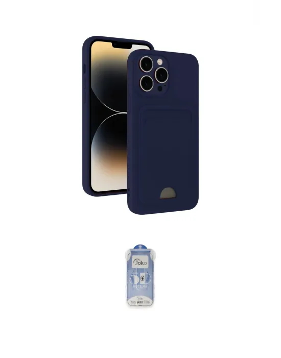 ieg™ iPhone 15 Pro Max Kılıf Vadi Çizgi Prime - Siyah Joko Magic 5D Cam