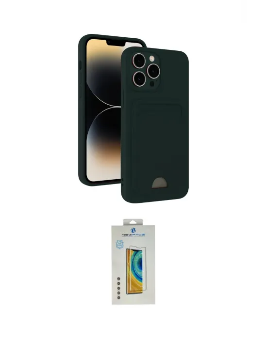 ieg™ iPhone 15 Pro Max Kılıf Vadi Çizgi Prime - Siyah Polymer Nano Ekran Koruyucu