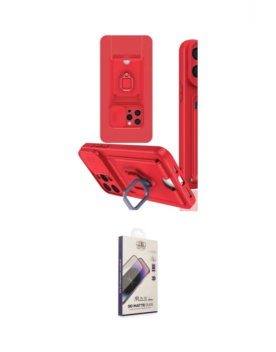 ieg™ iPhone 15 Pro Max Kılıf Vadi Form Prime - Siyah Bilvis 3D Mat Cam Ekran Koruyucu