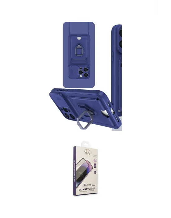 ieg™ iPhone 15 Pro Max Kılıf Vadi Form Prime - Siyah Bilvis 3D Mat Cam Ekran Koruyucu