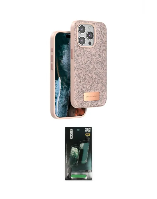 ieg™ iPhone 15 Pro Max Kılıf Vadi Klasik Serisi - Şeffaf 360 Full Body Arka Koruyucu