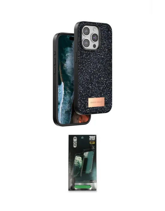 ieg™ iPhone 15 Pro Max Kılıf Vadi Klasik Serisi - Şeffaf 360 Full Body Arka Koruyucu