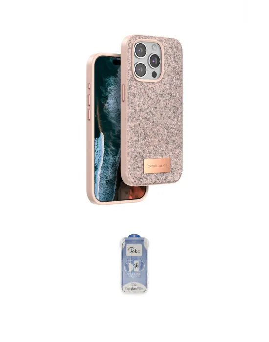 ieg™ iPhone 15 Pro Max Kılıf Vadi Klasik Serisi - Siyah Joko Magic 5D Cam