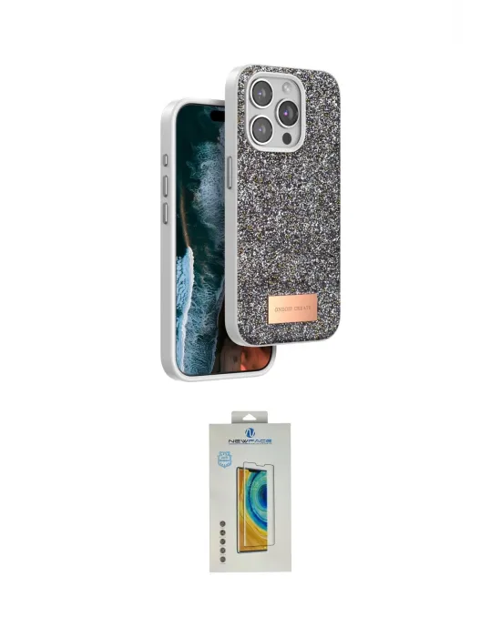 ieg™ iPhone 15 Pro Max Kılıf Vadi Klasik Serisi - Siyah Polymer Nano Ekran Koruyucu