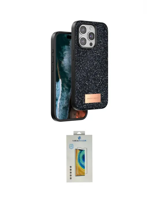 ieg™ iPhone 15 Pro Max Kılıf Vadi Klasik Serisi - Siyah Polymer Nano Ekran Koruyucu