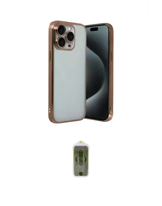 ieg™ iPhone 15 Pro Max Kılıf Vadi Minimal - Siyah Joko Magic 5D Hayalet Cam