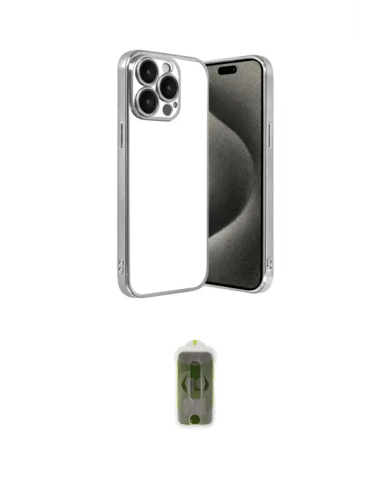 ieg™ iPhone 15 Pro Max Kılıf Vadi Minimal - Siyah Joko Magic 5D Hayalet Cam