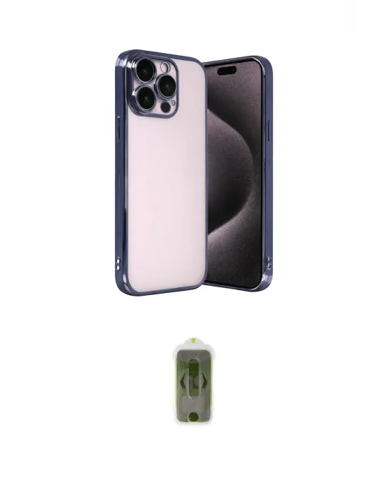 ieg™ iPhone 15 Pro Max Kılıf Vadi Minimal - Siyah Joko Magic 5D Hayalet Cam