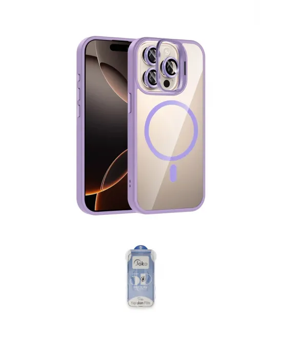 ieg™ iPhone 15 Pro Max Kılıf Yadigar Asil Koleksiyonu - Siyah Joko Magic 5D Cam