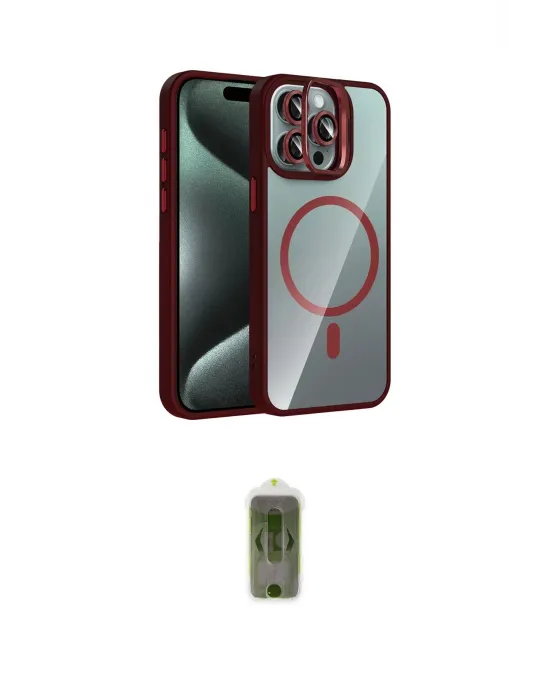 ieg™ iPhone 15 Pro Max Kılıf Yadigar Asil Koleksiyonu - Siyah Joko Magic 5D Hayalet Cam