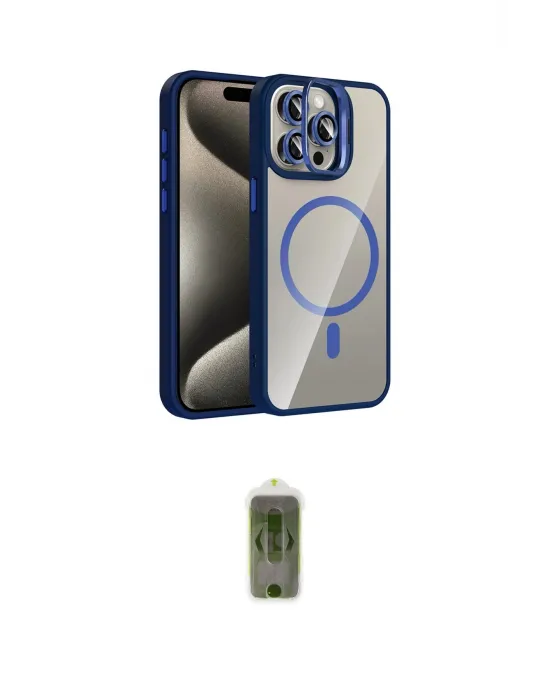 ieg™ iPhone 15 Pro Max Kılıf Yadigar Asil Koleksiyonu - Siyah Joko Magic 5D Hayalet Cam