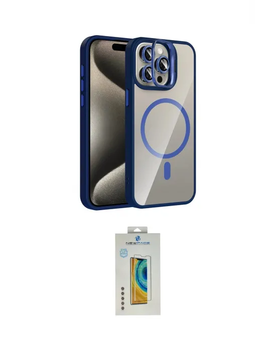 ieg™ iPhone 15 Pro Max Kılıf Yadigar Asil Koleksiyonu - Siyah Polymer Nano Ekran Koruyucu
