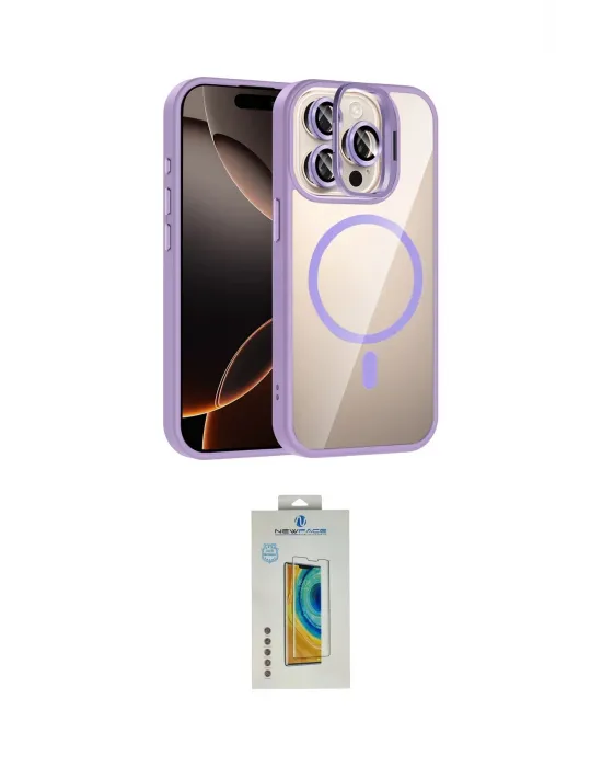 ieg™ iPhone 15 Pro Max Kılıf Yadigar Asil Koleksiyonu - Siyah Polymer Nano Ekran Koruyucu