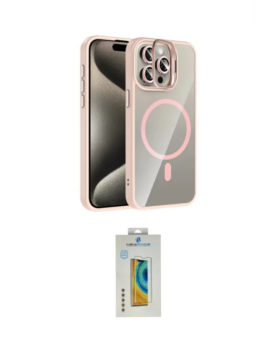 ieg™ iPhone 15 Pro Max Kılıf Yadigar Asil Koleksiyonu - Siyah Polymer Nano Ekran Koruyucu