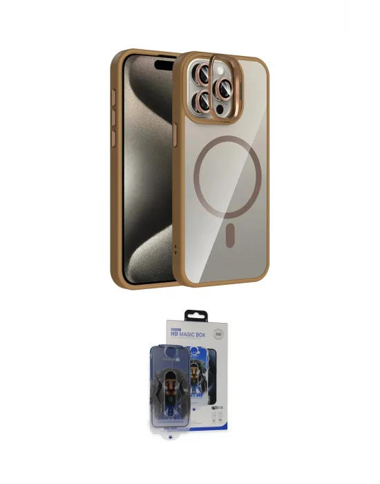 ieg™ iPhone 15 Pro Max Kılıf Yadigar Asil Koleksiyonu - Siyah Vanessa Magic Cam