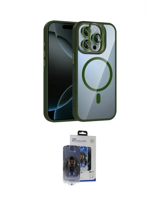 ieg™ iPhone 15 Pro Max Kılıf Yadigar Asil Koleksiyonu - Siyah Vanessa Magic Cam