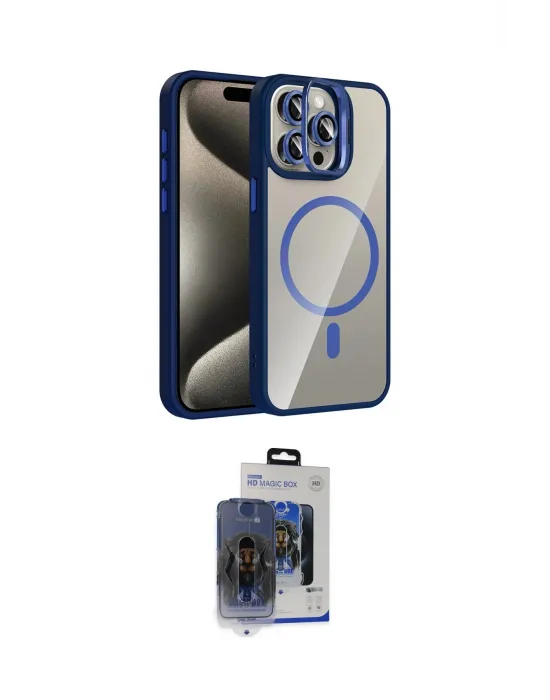 ieg™ iPhone 15 Pro Max Kılıf Yadigar Asil Koleksiyonu - Siyah Vanessa Magic Cam
