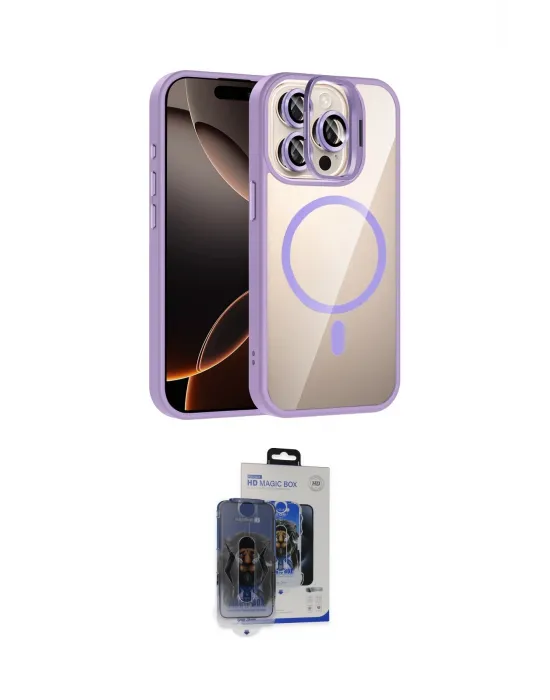 ieg™ iPhone 15 Pro Max Kılıf Yadigar Asil Koleksiyonu - Siyah Vanessa Magic Cam