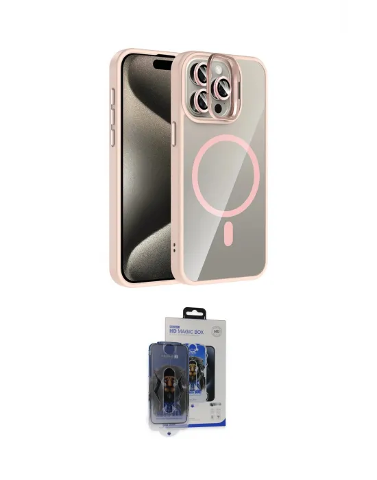 ieg™ iPhone 15 Pro Max Kılıf Yadigar Asil Koleksiyonu - Siyah Vanessa Magic Cam