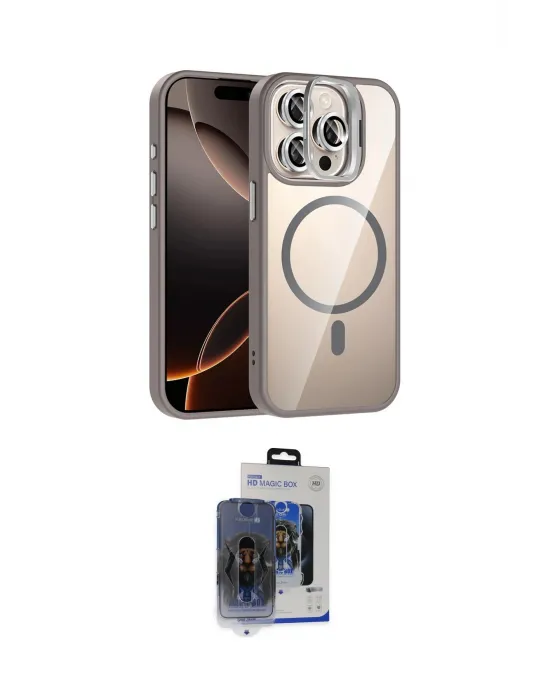ieg™ iPhone 15 Pro Max Kılıf Yadigar Asil Koleksiyonu - Siyah Vanessa Magic Cam