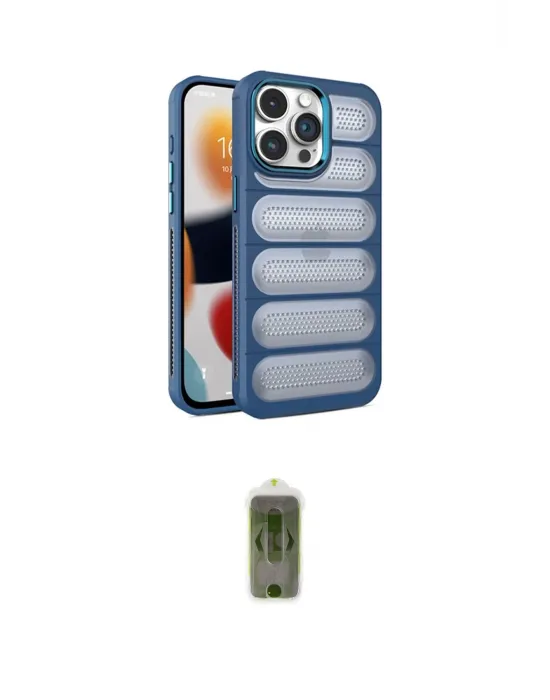 ieg™ iPhone 15 Pro Max Kılıf Yadigar Doku Özel Seri - Siyah Joko Magic 5D Hayalet Cam